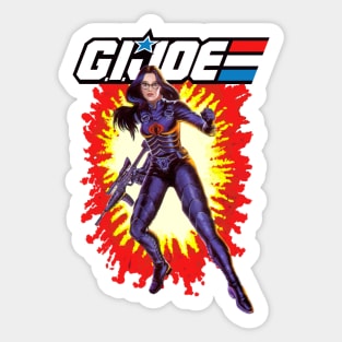 Baroness GI Joe toy art card Sticker